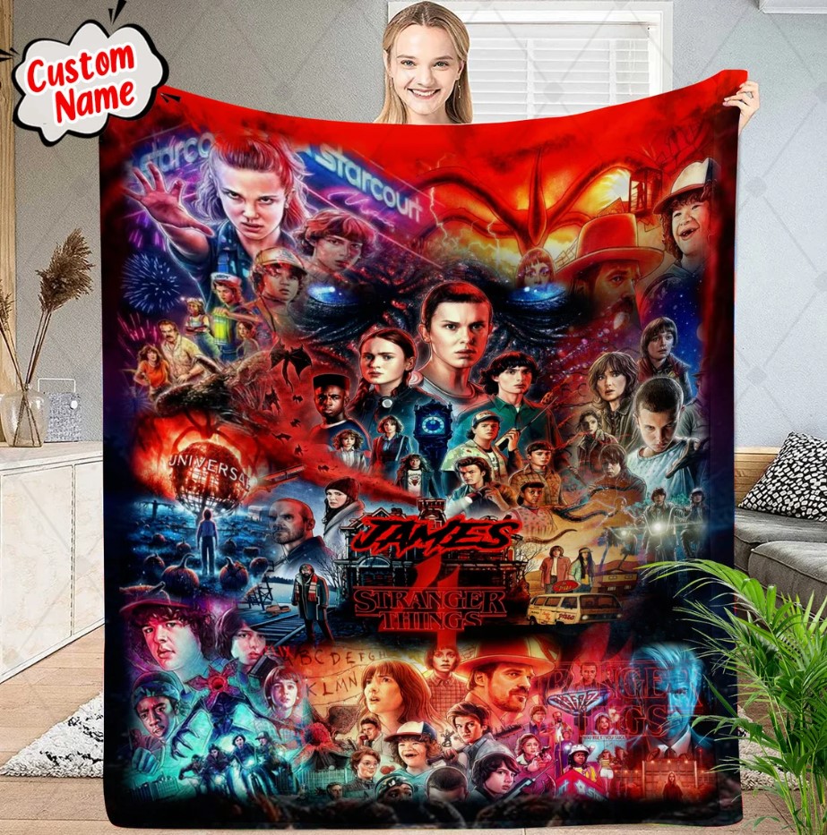 Personalized Stranger Things 1234 Blanket Stranger Things 4 Quilt Stranger Things Fan Gifts